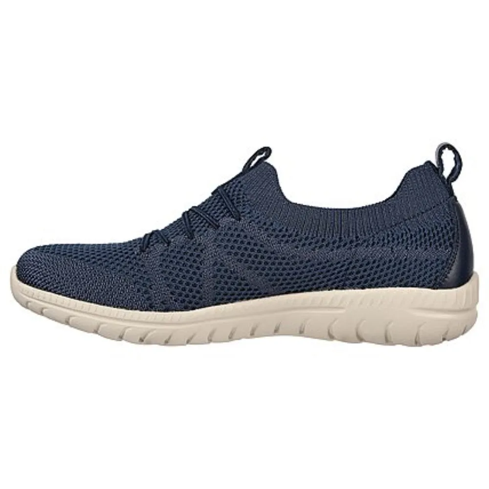 SKECHERS Women's Arch Fit Flex Running Shoe (Navy)