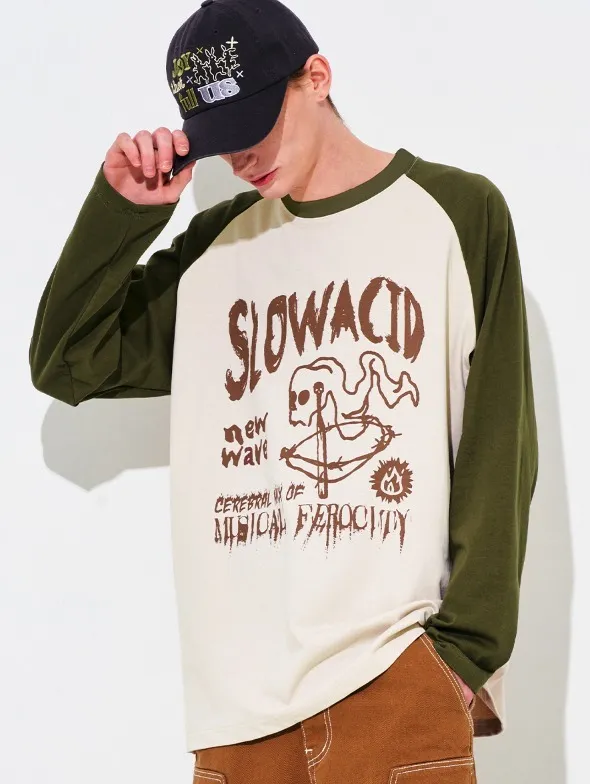 SLOW ACID  |Unisex U-Neck Long Sleeves Cotton Oversized