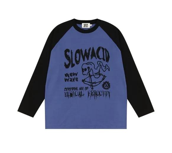 SLOW ACID  |Unisex U-Neck Long Sleeves Cotton Oversized