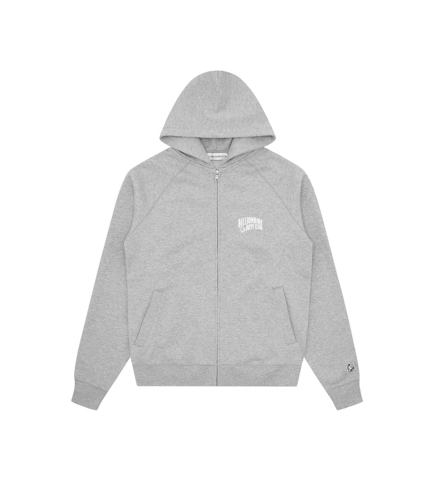 SMALL ARCH LOGO ZIP THROUGH - HEATHER GREY