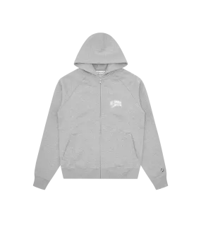 SMALL ARCH LOGO ZIP THROUGH - HEATHER GREY