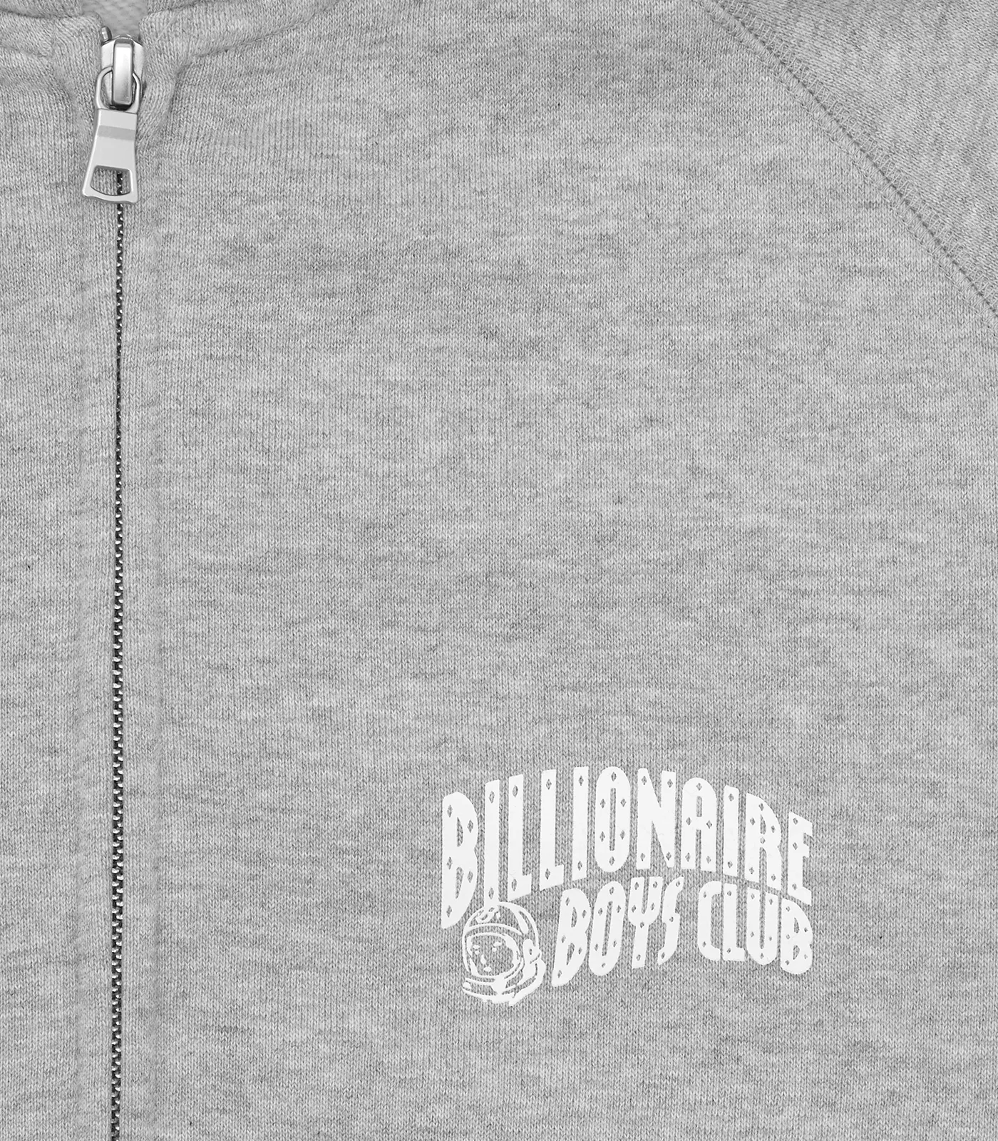 SMALL ARCH LOGO ZIP THROUGH - HEATHER GREY