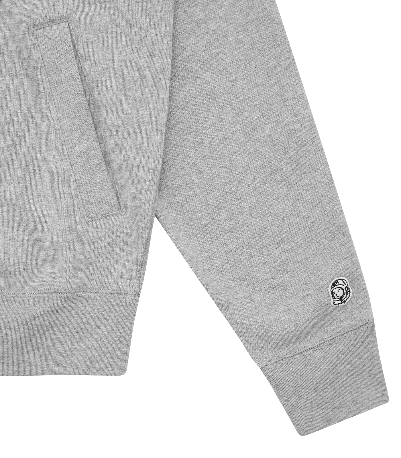 SMALL ARCH LOGO ZIP THROUGH - HEATHER GREY