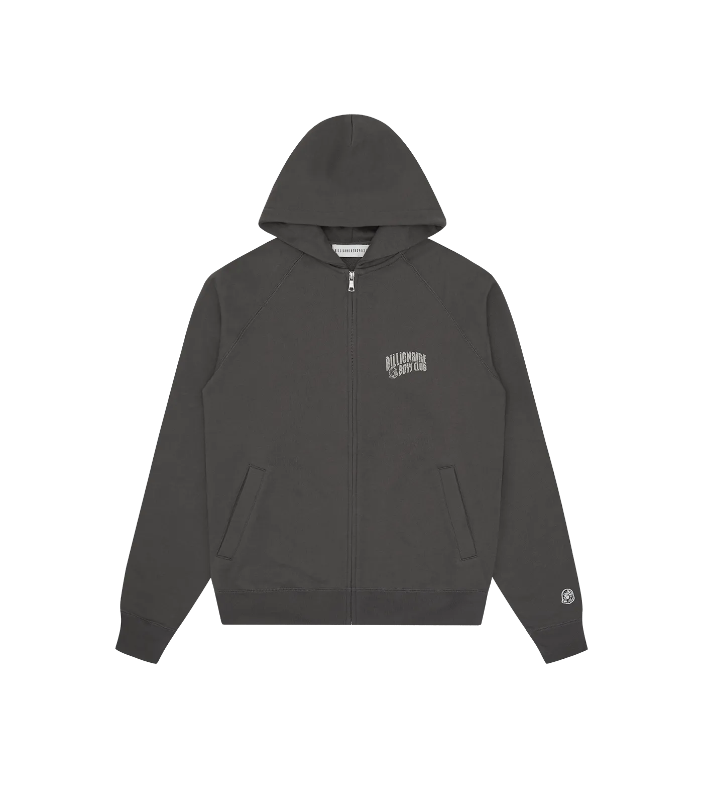 SMALL ARCH LOGO ZIP THROUGH - SPACE GREY