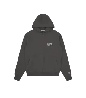 SMALL ARCH LOGO ZIP THROUGH - SPACE GREY