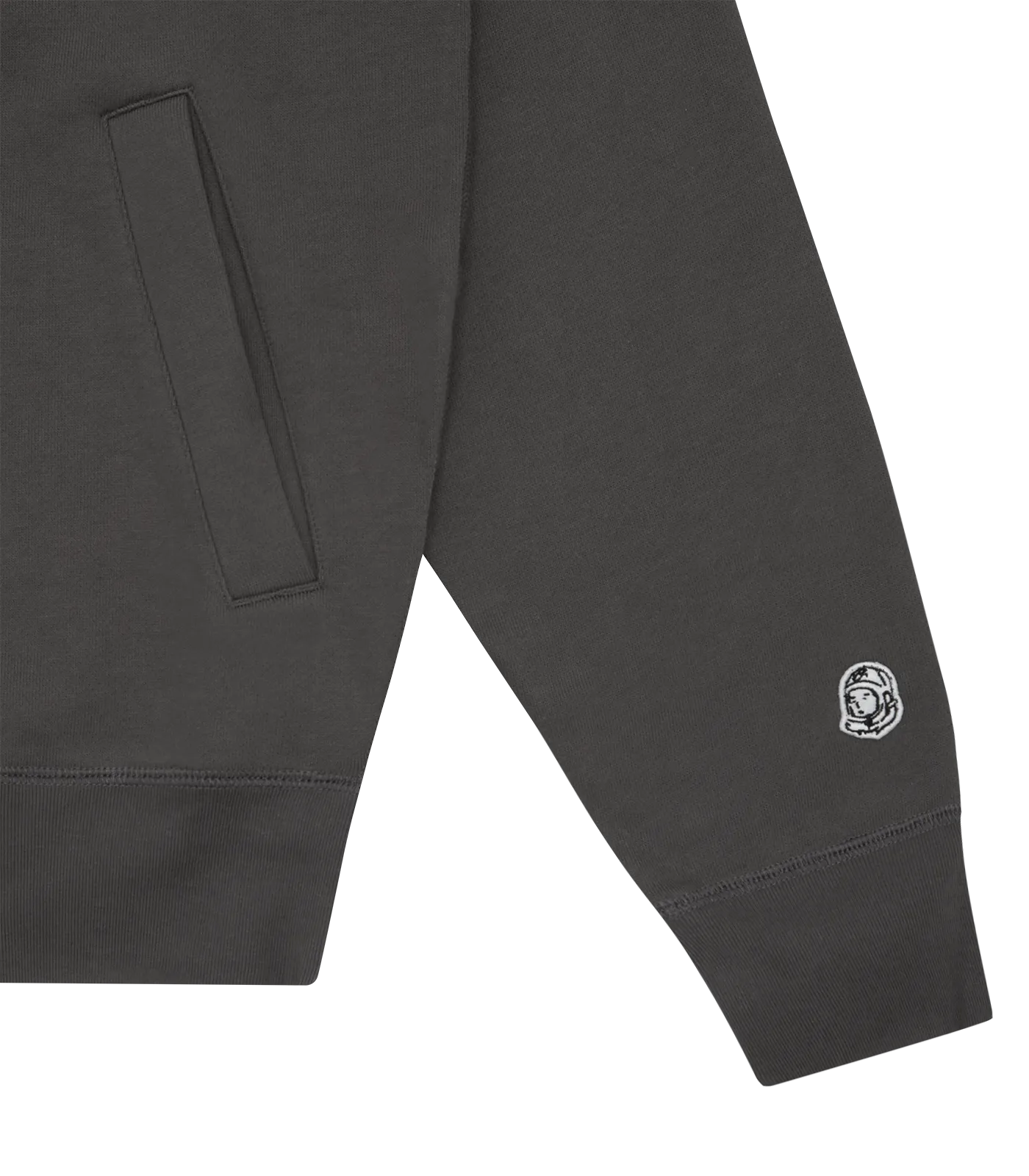 SMALL ARCH LOGO ZIP THROUGH - SPACE GREY