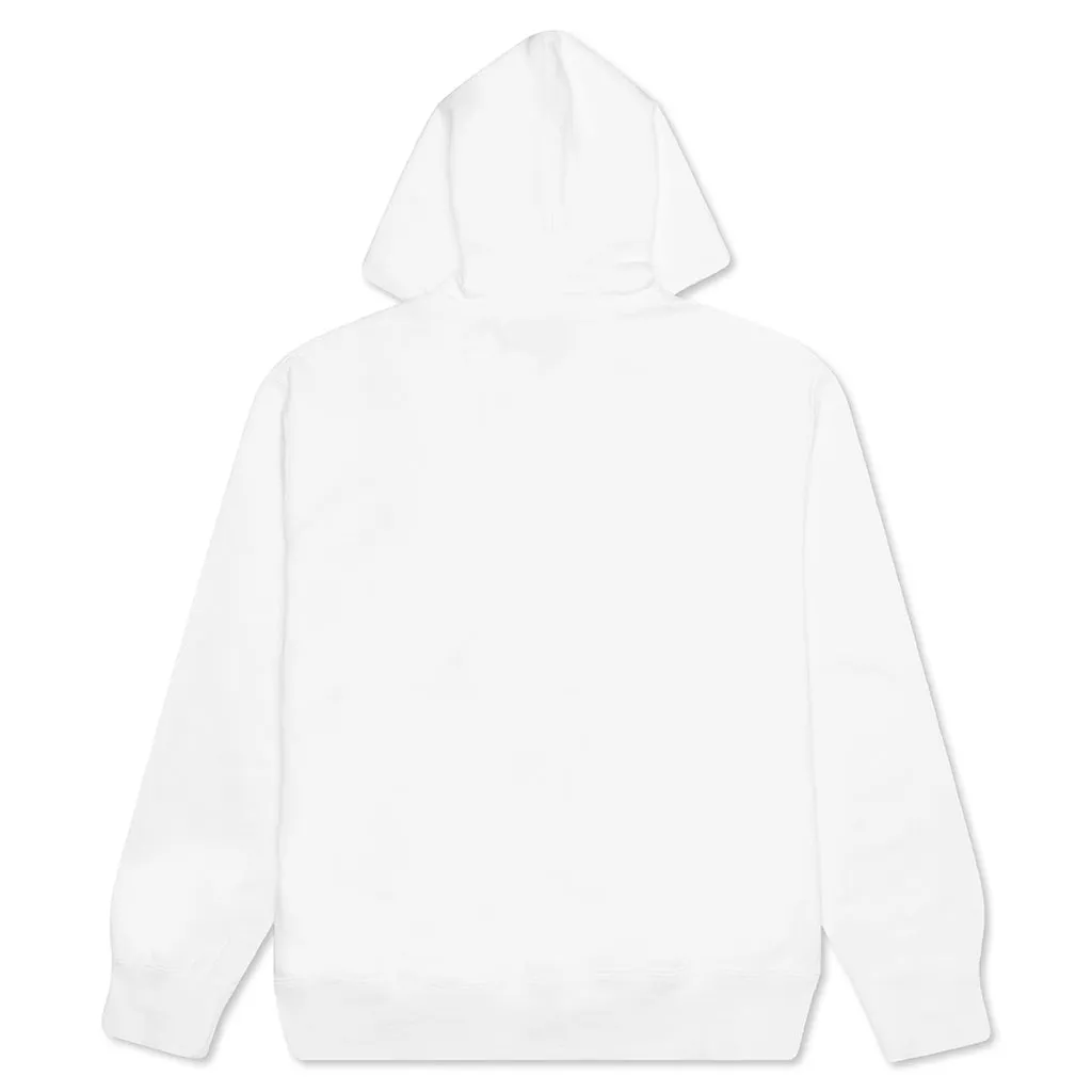 Stacked Heart Hooded Sweatshirt - White