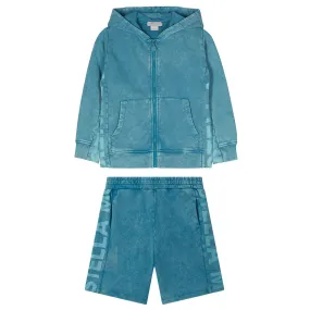 Stella McCartney Child Tracksuit With Logo Tape Blue