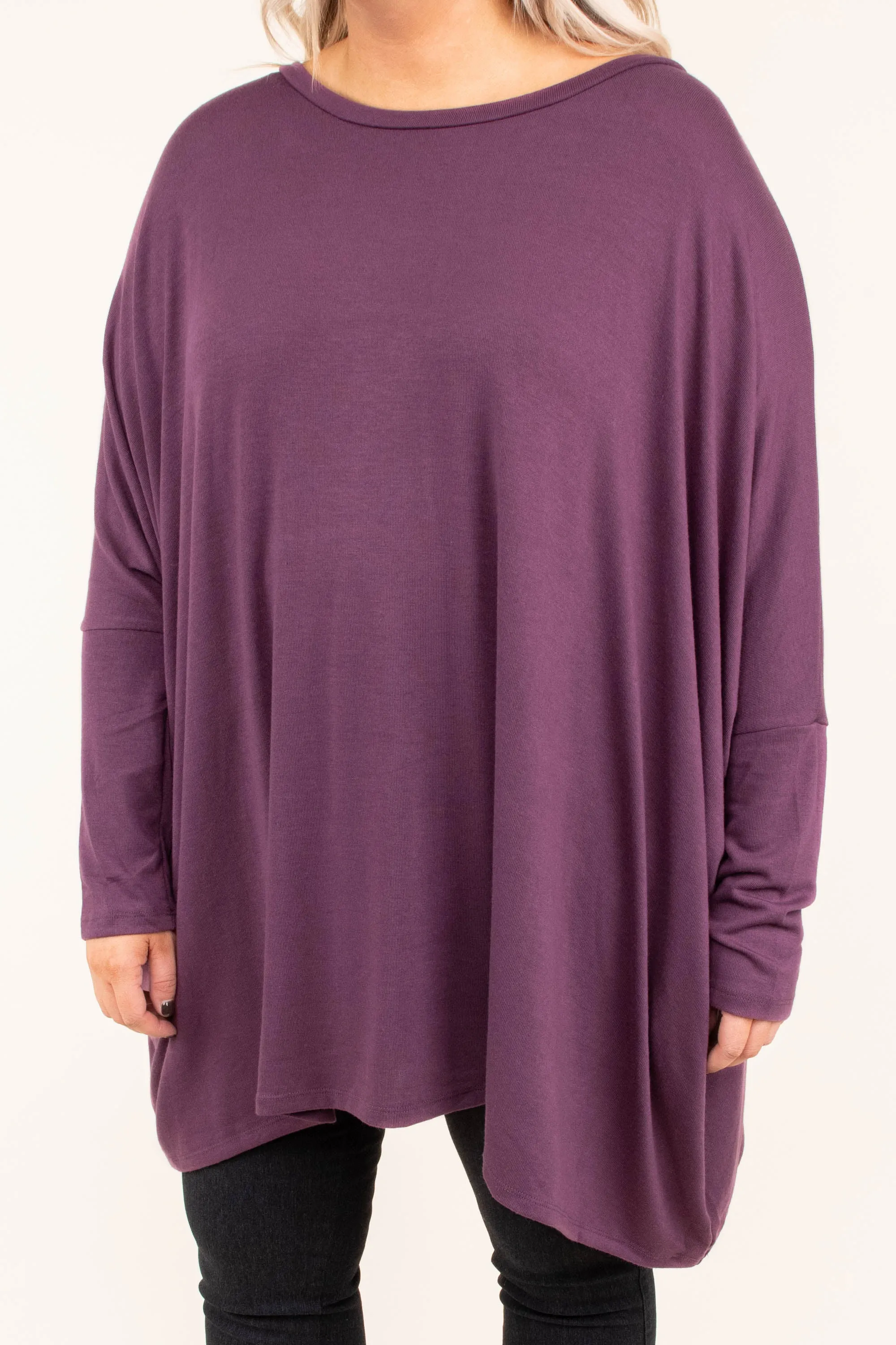 Strolling Downtown Tunic, Eggplant