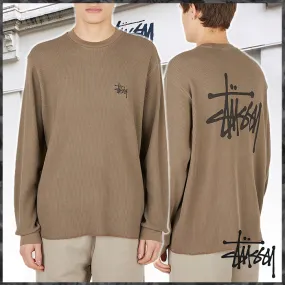 STUSSY  |Crew Neck Street Style Long Sleeves Cotton