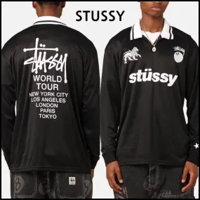 STUSSY  |Pullovers Street Style Long Sleeves Logo Skater Style Polos