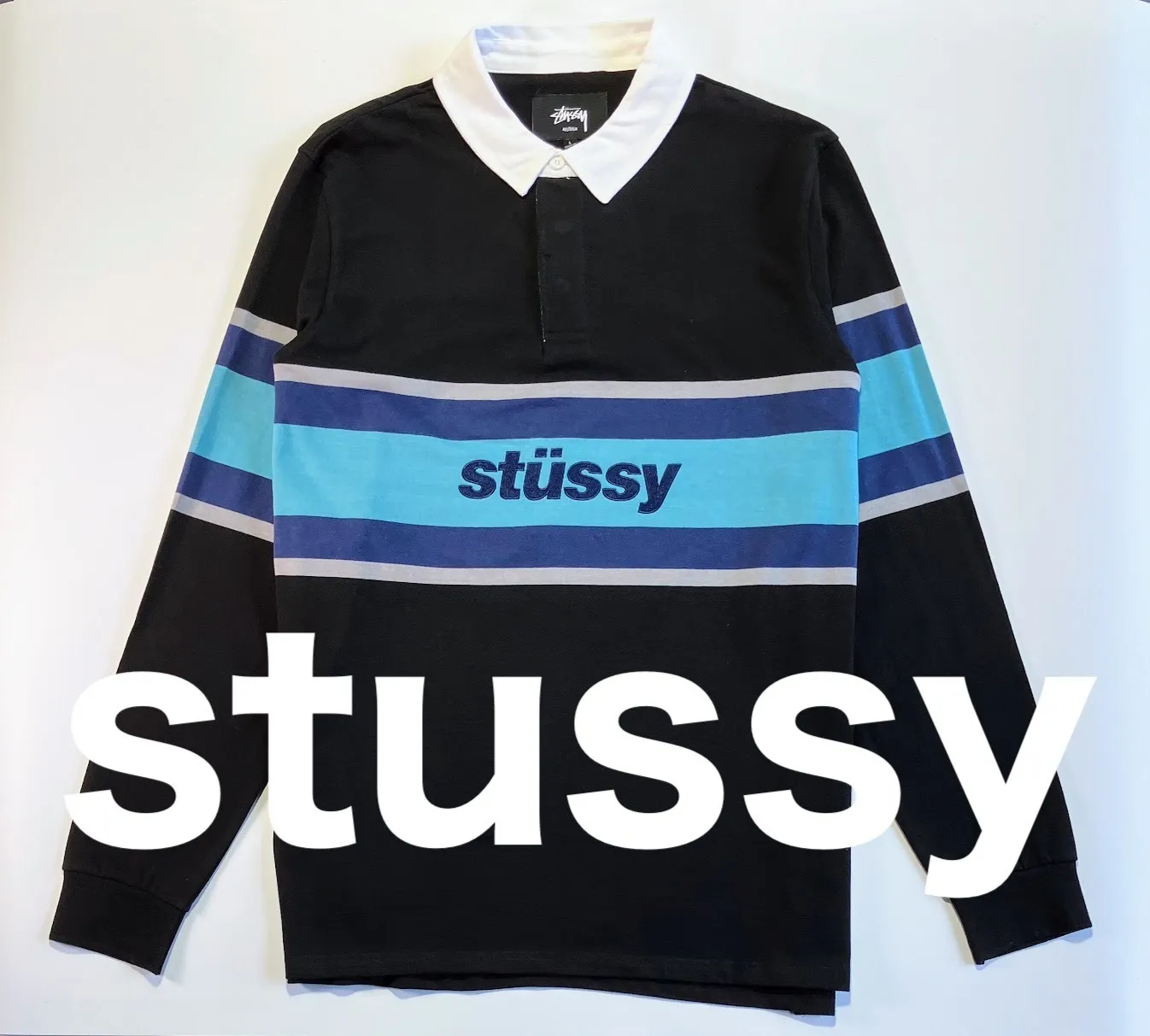 STUSSY  |Street Style Long Sleeves Logo Skater Style Polos