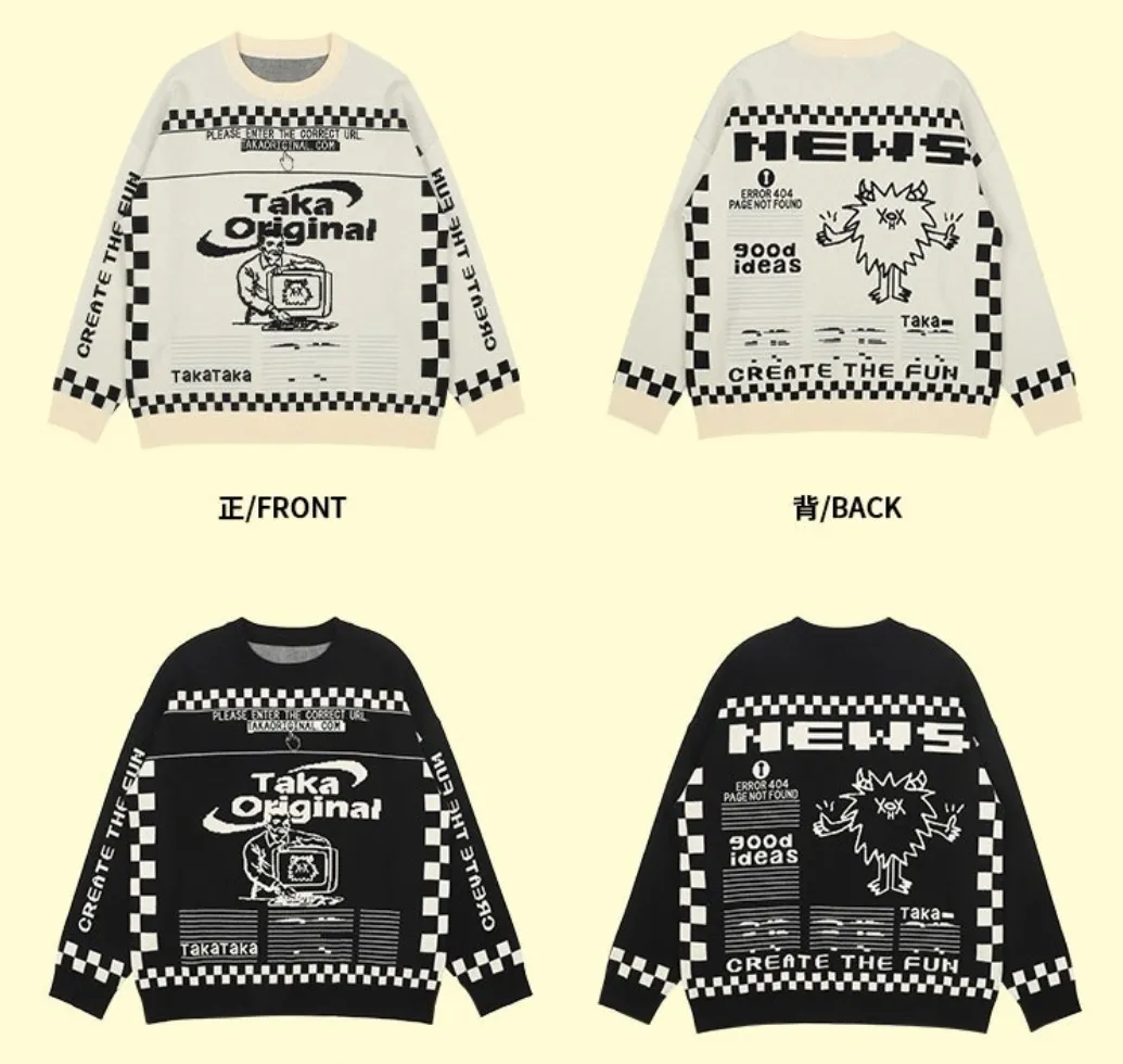 TAKA ORIGINAL  |Long Sleeves Logo Sweaters