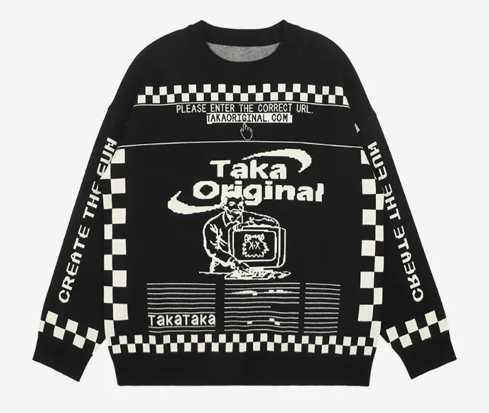 TAKA ORIGINAL  |Long Sleeves Logo Sweaters