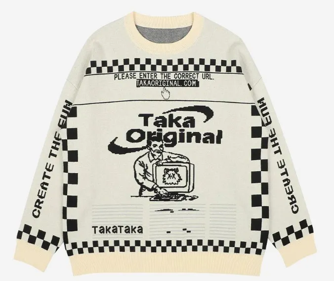 TAKA ORIGINAL  |Long Sleeves Logo Sweaters