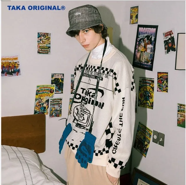 TAKA ORIGINAL  |Long Sleeves Logo Sweaters