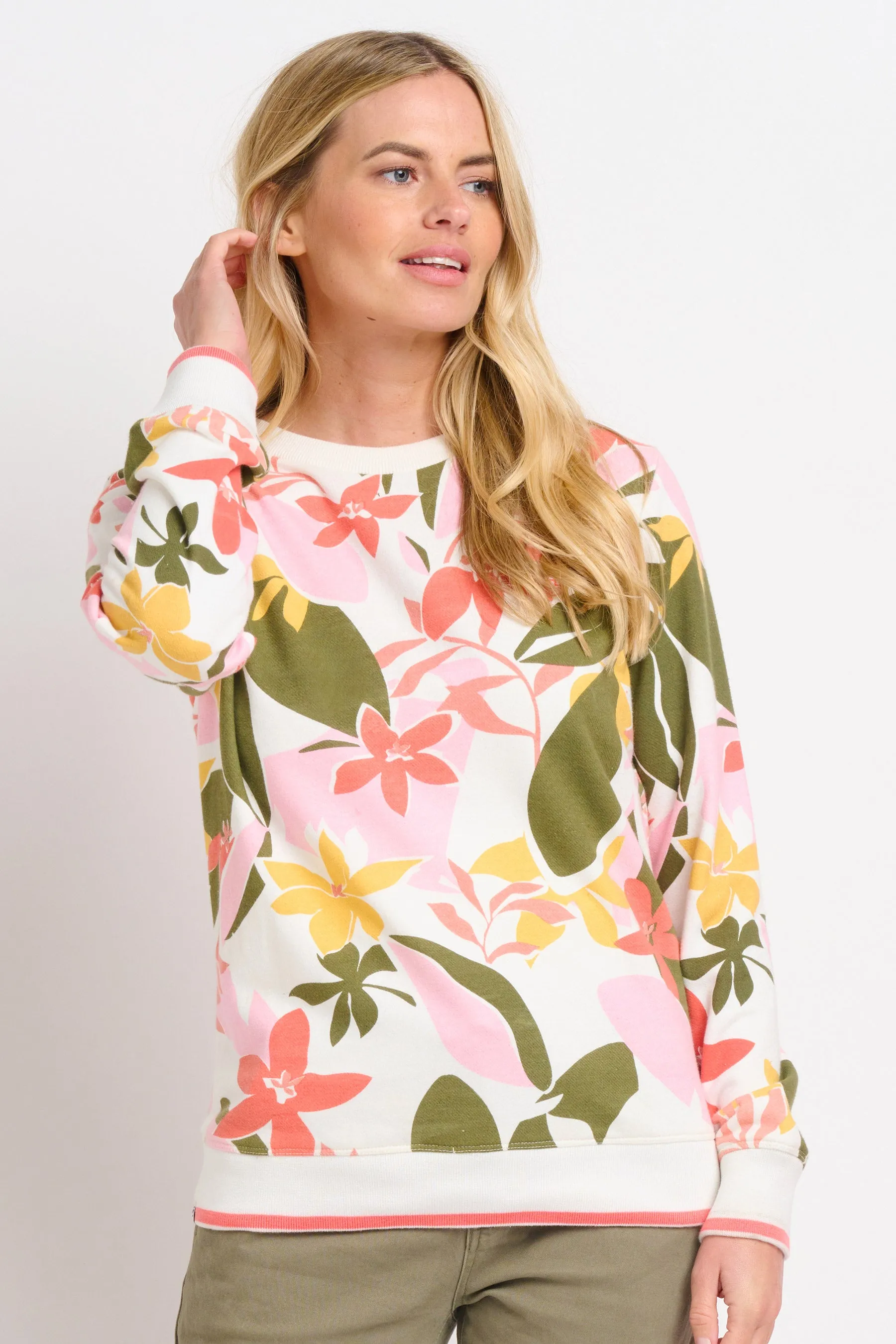 Tropical Palm Crew Neck Sweat