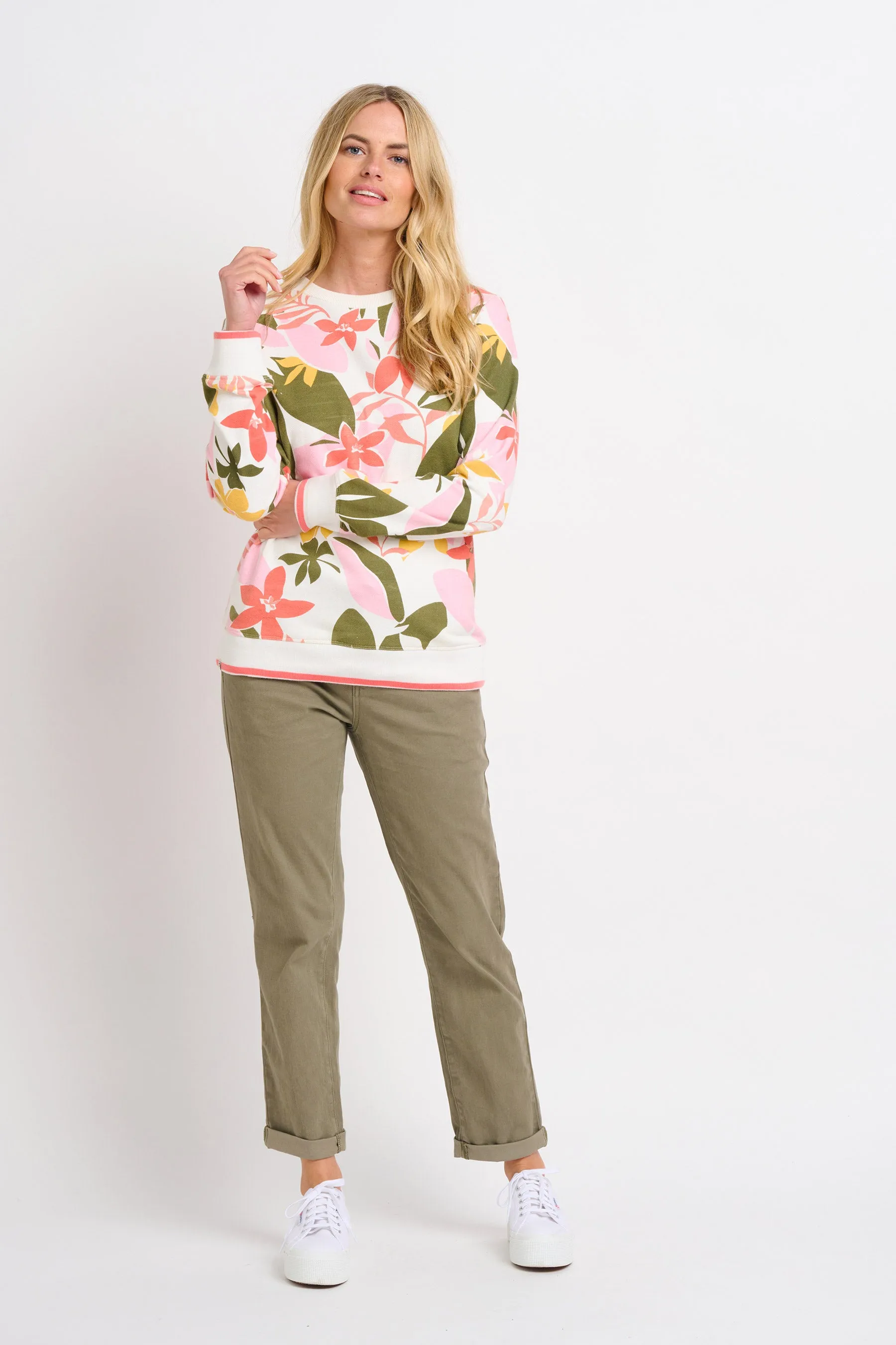 Tropical Palm Crew Neck Sweat