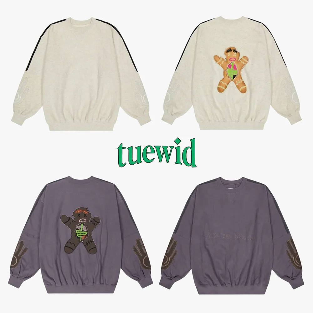 Tuewid  |Crew Neck Unisex Street Style Long Sleeves Cotton