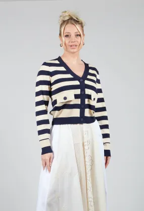 Umberta Cardigan in Marine Stripe