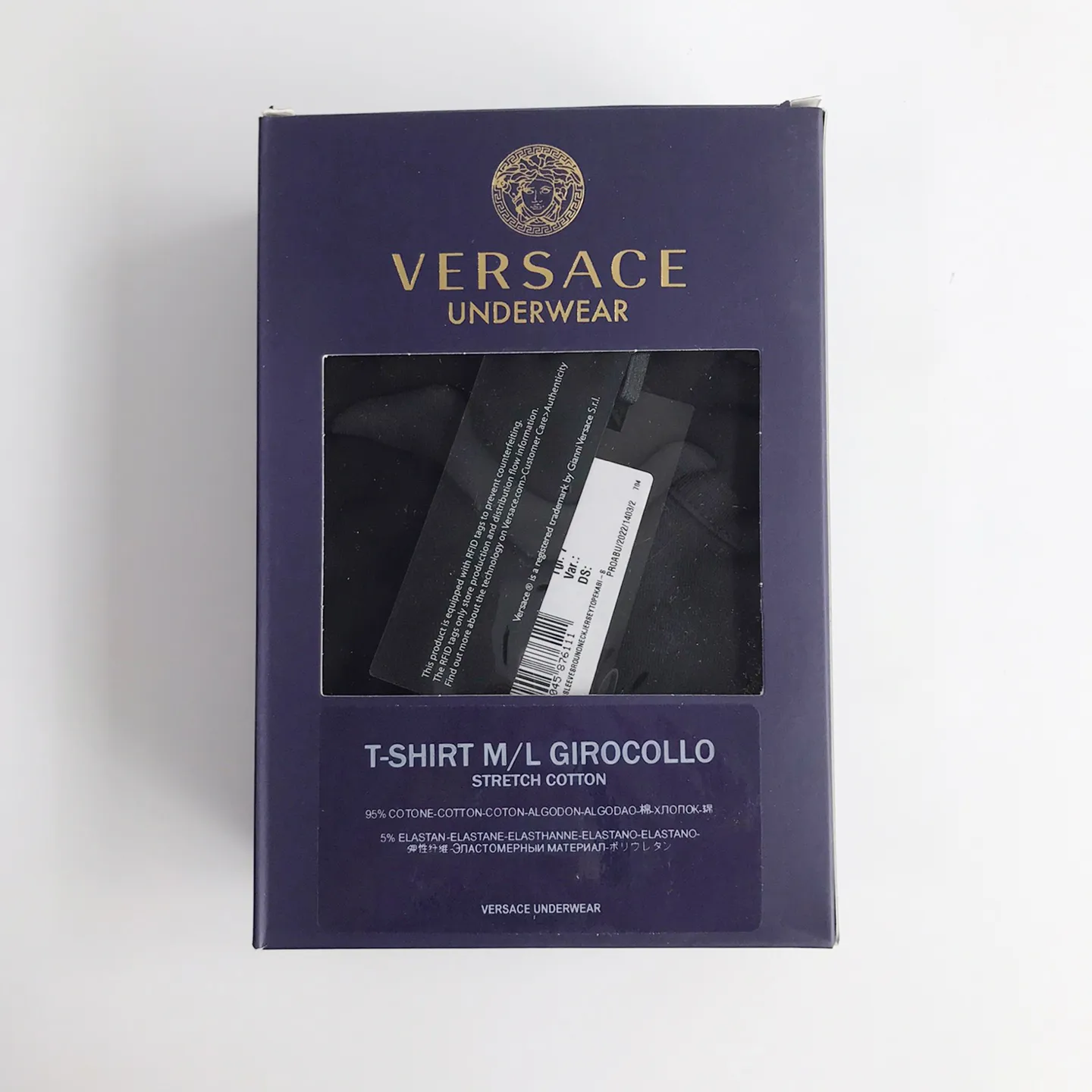 VERSACE  |Crew Neck Street Style Long Sleeves Plain Cotton