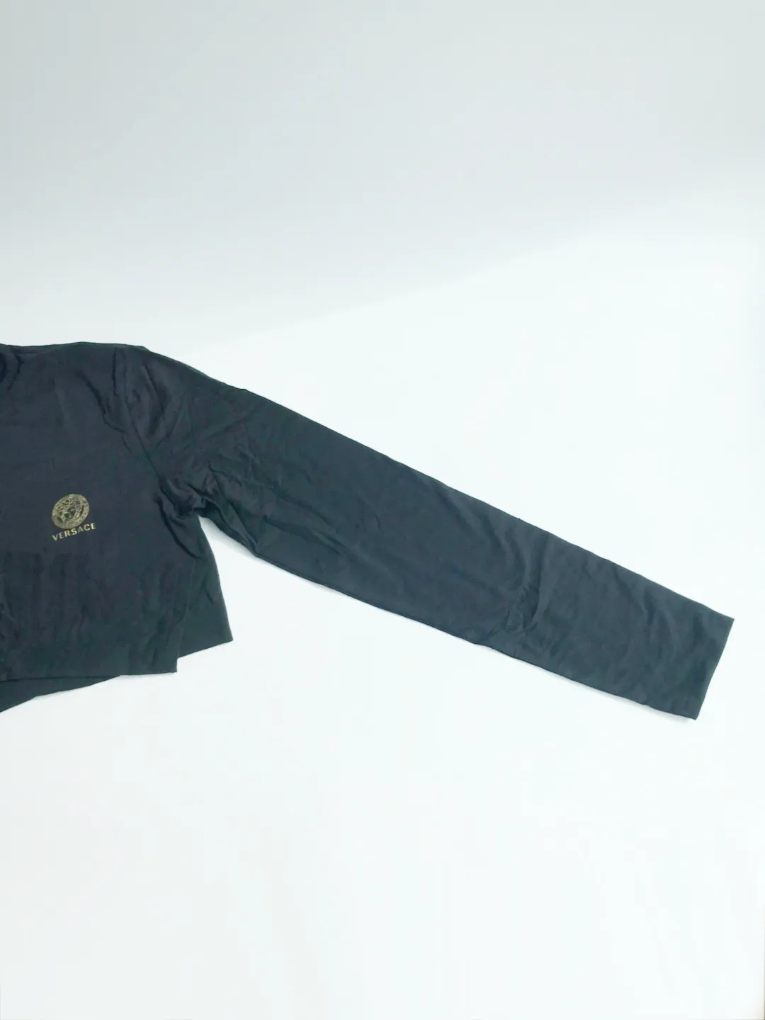 VERSACE  |Crew Neck Street Style Long Sleeves Plain Cotton