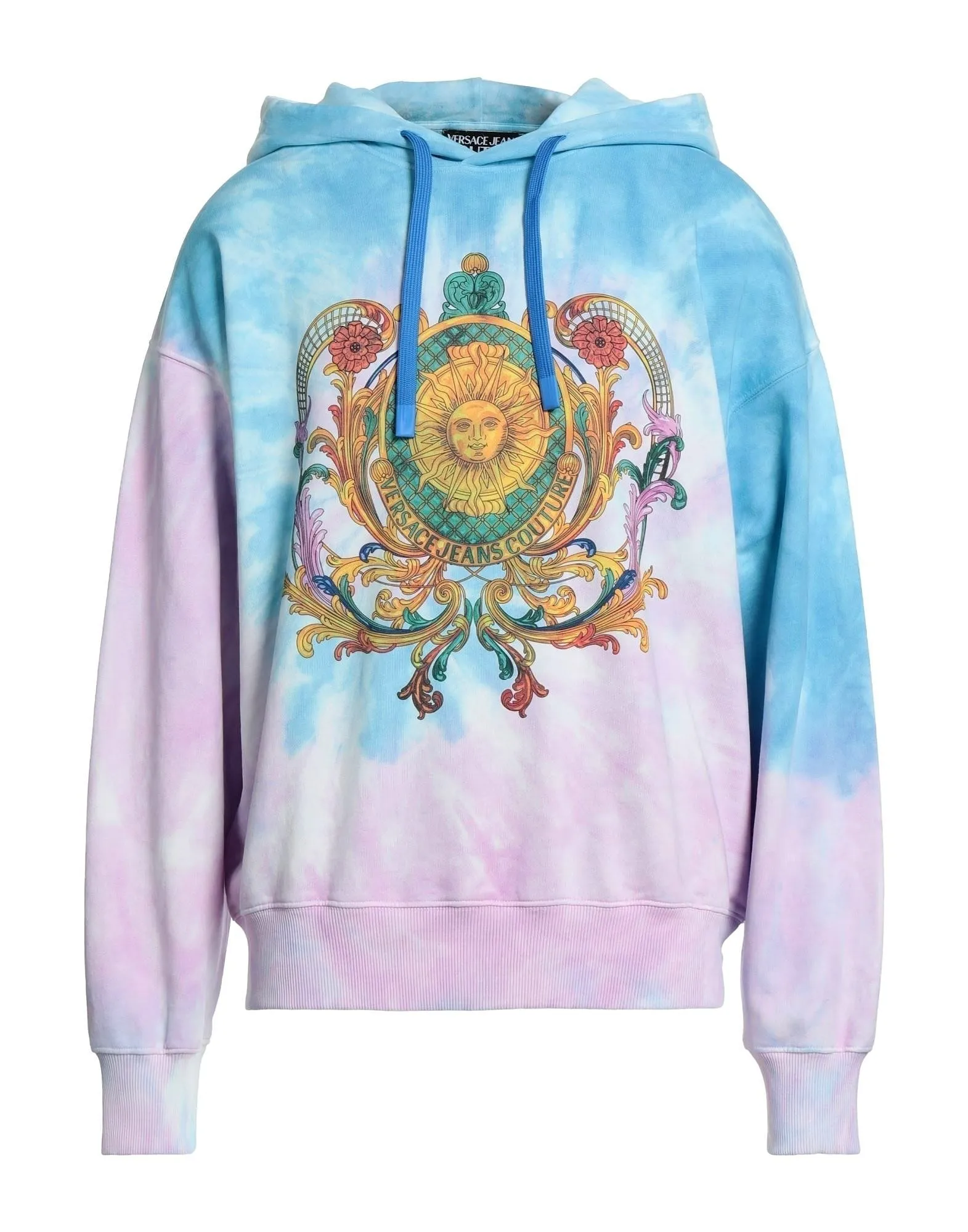 VERSACE JEANS  |Pullovers Unisex Street Style Tie-dye Long Sleeves Cotton