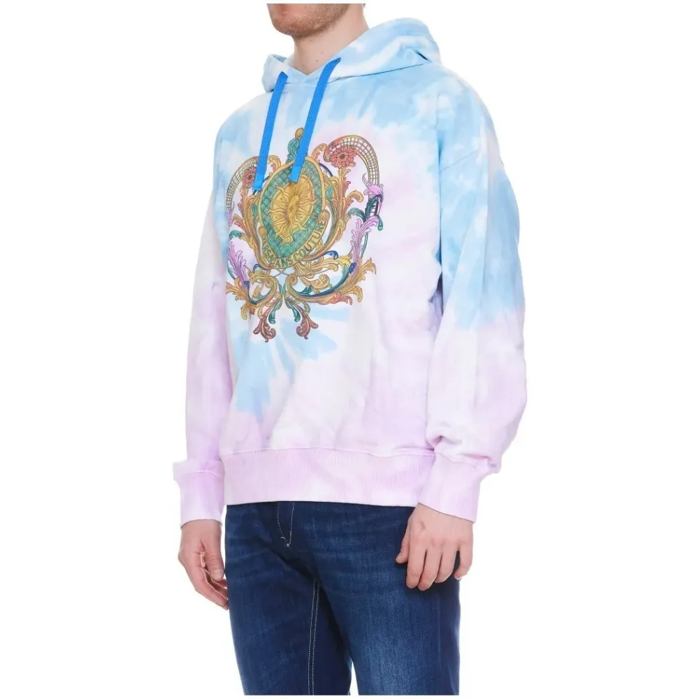 VERSACE JEANS  |Pullovers Unisex Street Style Tie-dye Long Sleeves Cotton