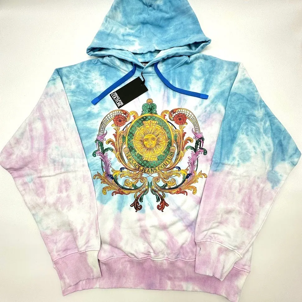 VERSACE JEANS  |Pullovers Unisex Street Style Tie-dye Long Sleeves Cotton