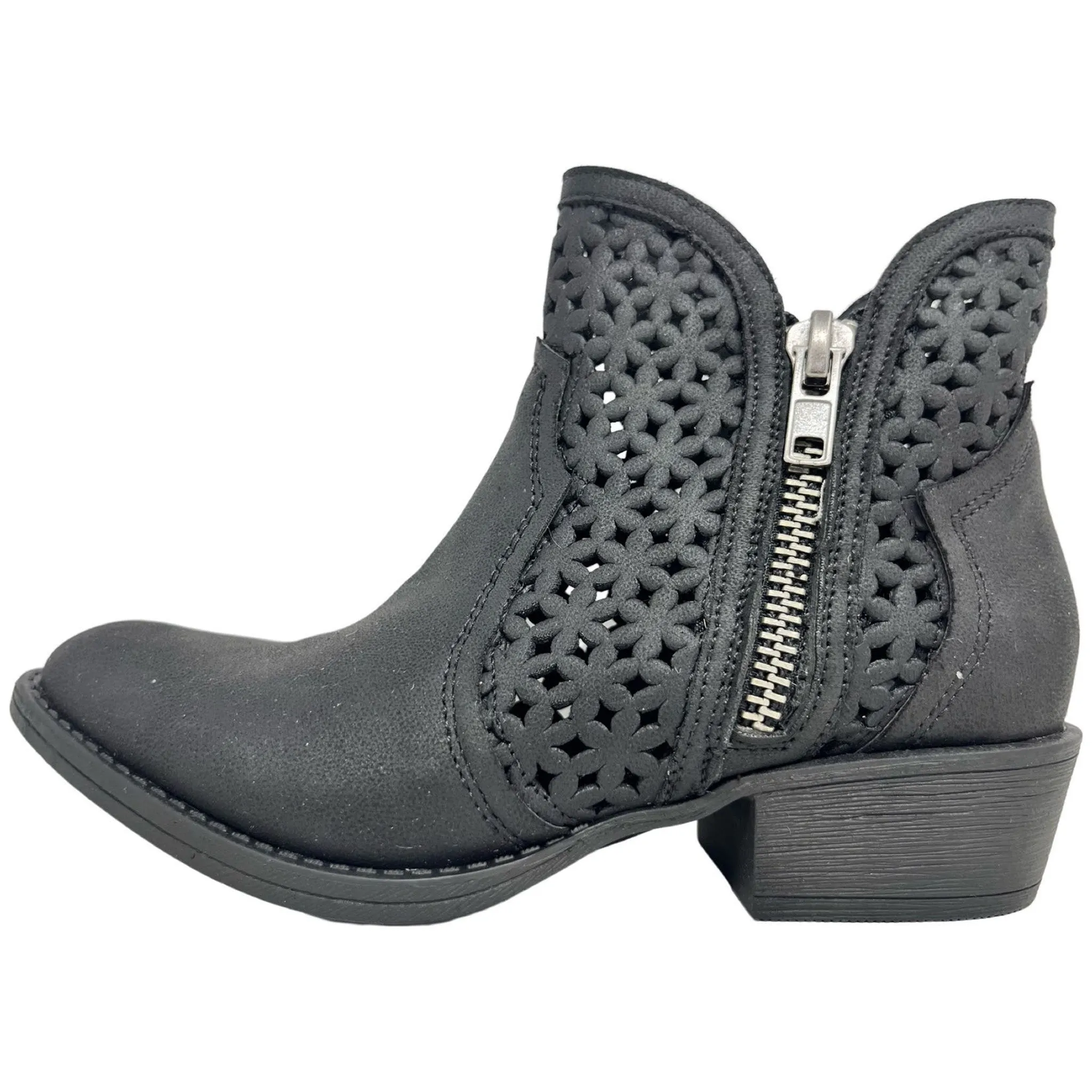 Very G Women's Black Distressed Leah Bootie