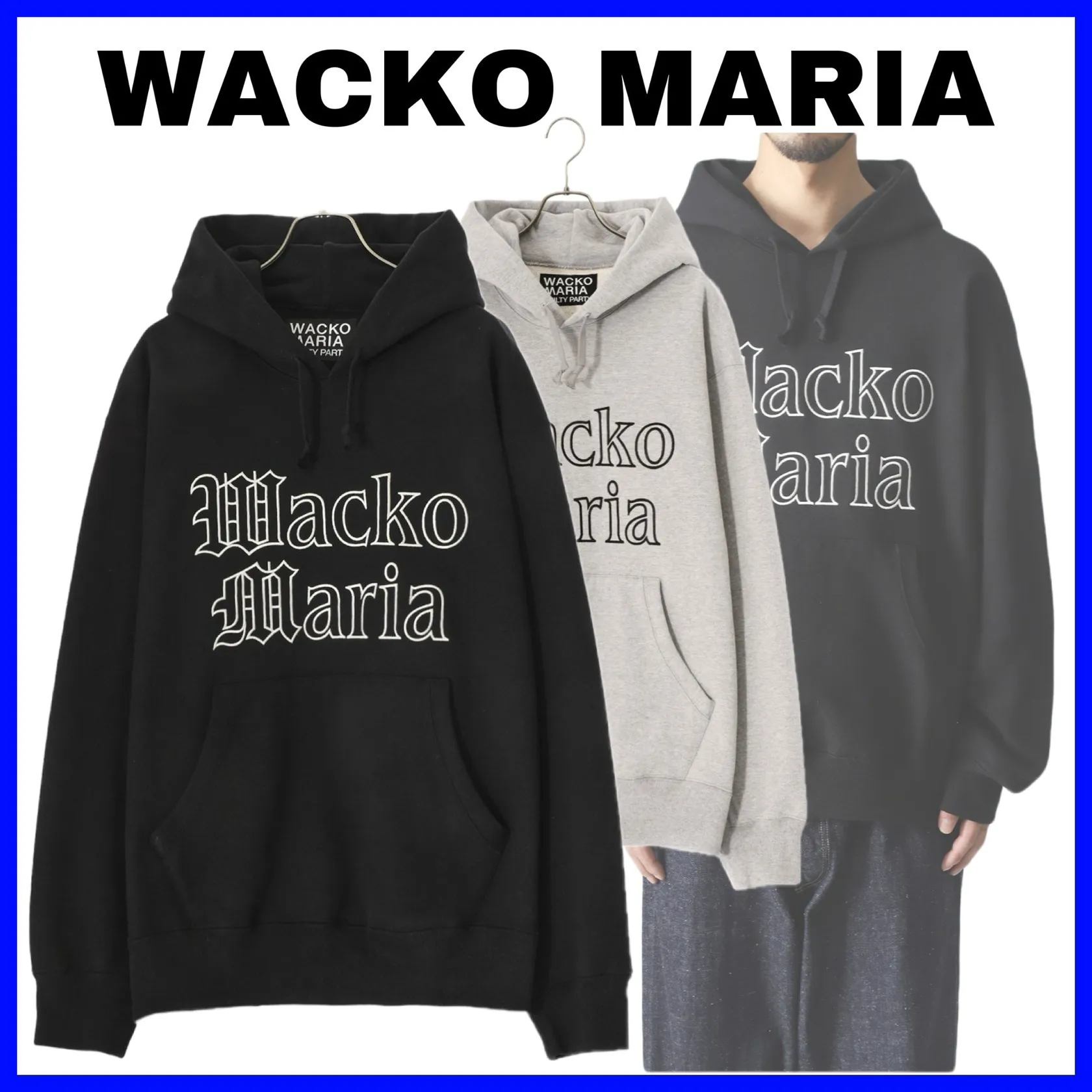 WACKO MARIA  |Pullovers Street Style Long Sleeves Plain Cotton Oversized