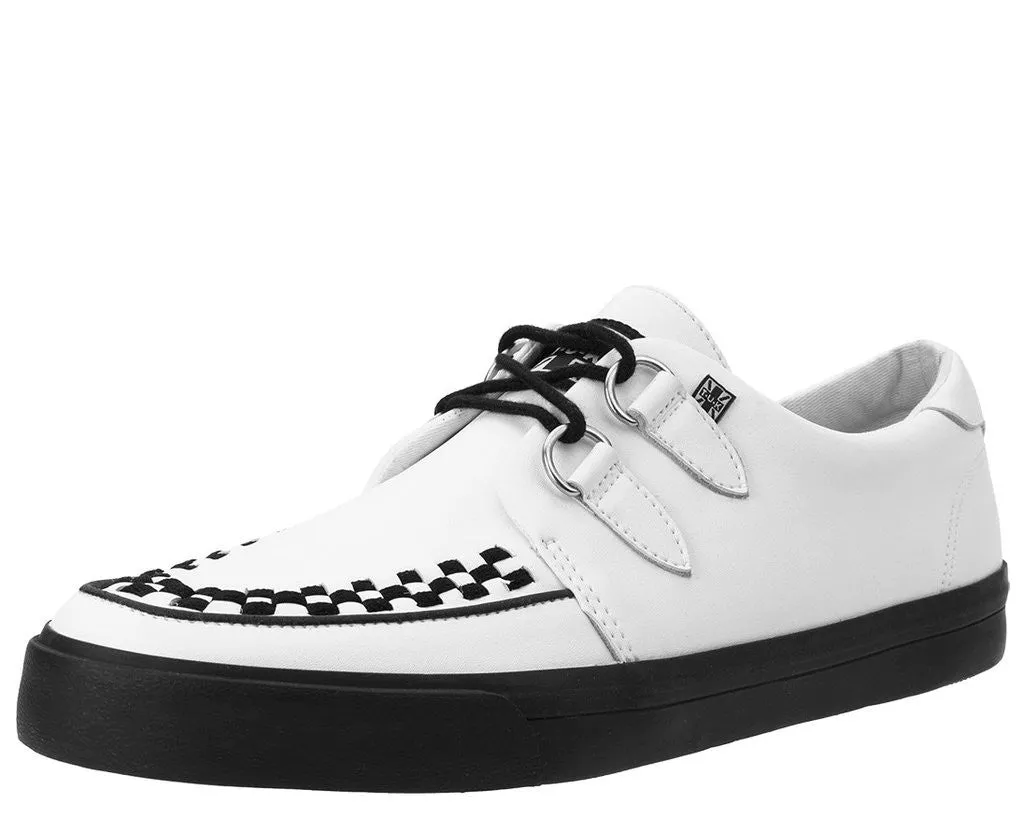 White Leather D-Ring VLK Creeper Sneaker