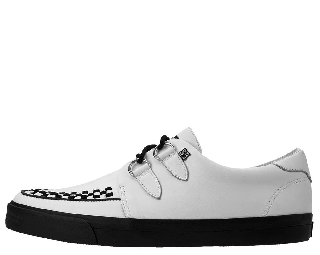 White Leather D-Ring VLK Creeper Sneaker