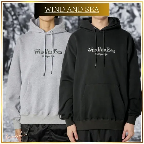 WIND AND SEA  |Pullovers Unisex Street Style Long Sleeves Plain Cotton