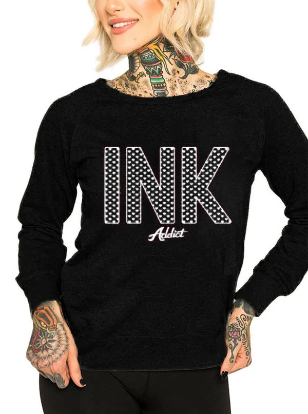 Women's INK Hearts Crew Sweatshirt