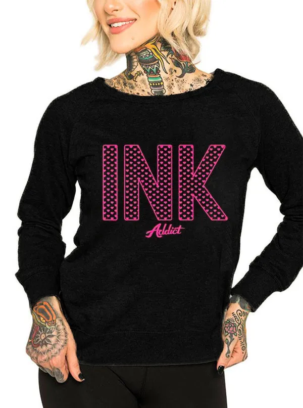 Women's INK Hearts Crew Sweatshirt