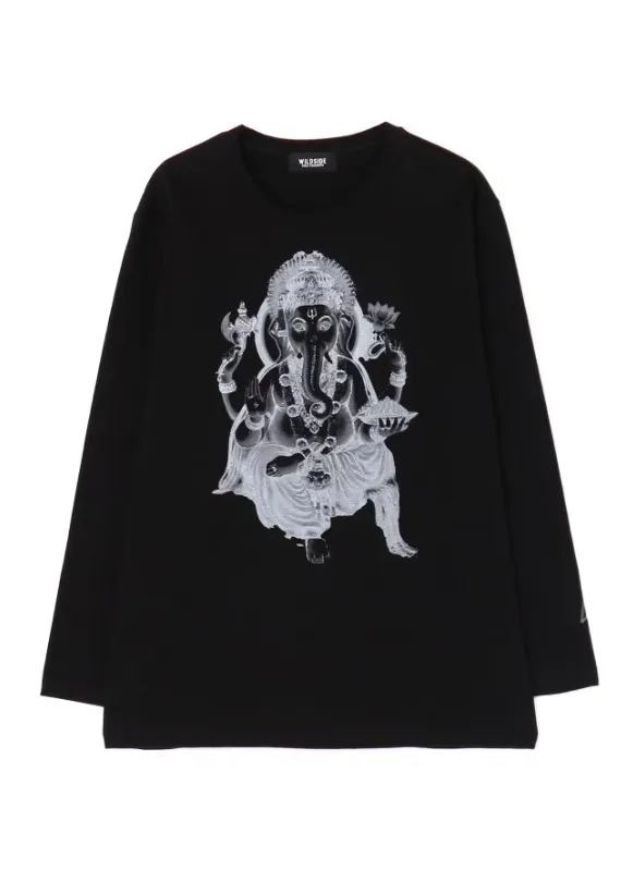 Yohji Yamamoto  |Pullovers U-Neck Long Sleeves Other Animal Patterns Cotton