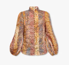 Zimmermann  |Paisley Casual Style Long Sleeves Office Style Elegant Style